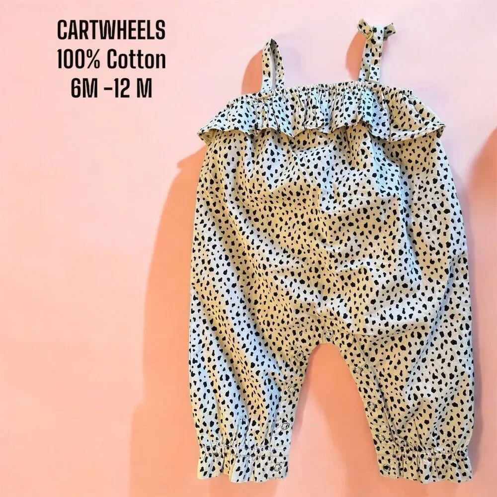 Cartwheels by Charlie Paige Infant Girls 100% Cotton Jumpers Lot of 3 Sz 6M-12M